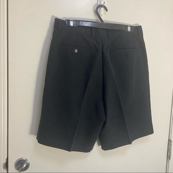 Geoffrey Beene Mens Dark Blue Pleated Front Rayon Blend Shorts Size 32 - Picture 2 of 11